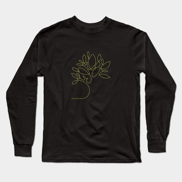 Awesome Line Art Design Long Sleeve T-Shirt by madlymelody